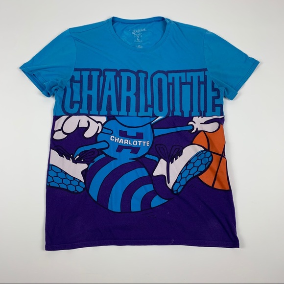 Vintage Charlotte Hornets Single-Stitch T-Shirt - Picture 1 of 4